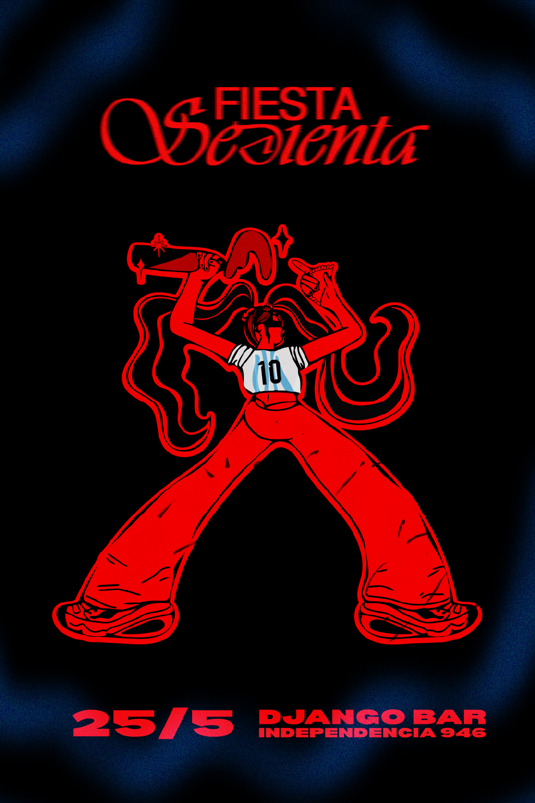 Diseño de flyer digital para redes sociales de la Fiesta Sedienta