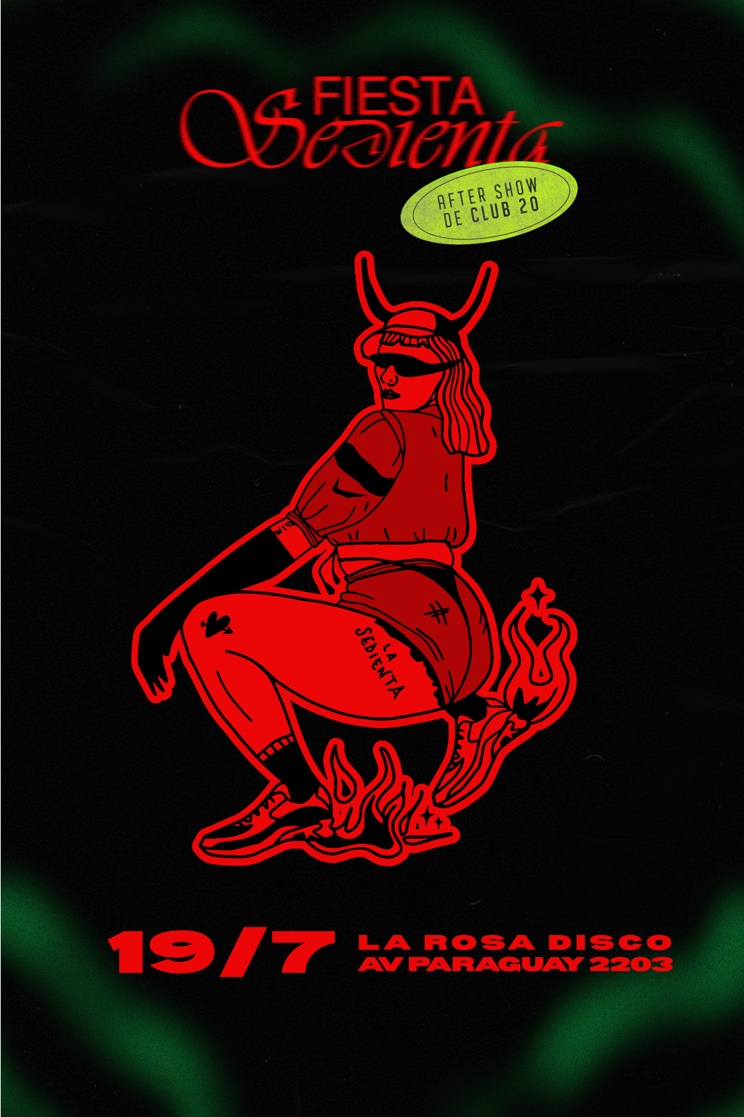 Diseño de flyer digital para redes sociales de la Fiesta Sedienta