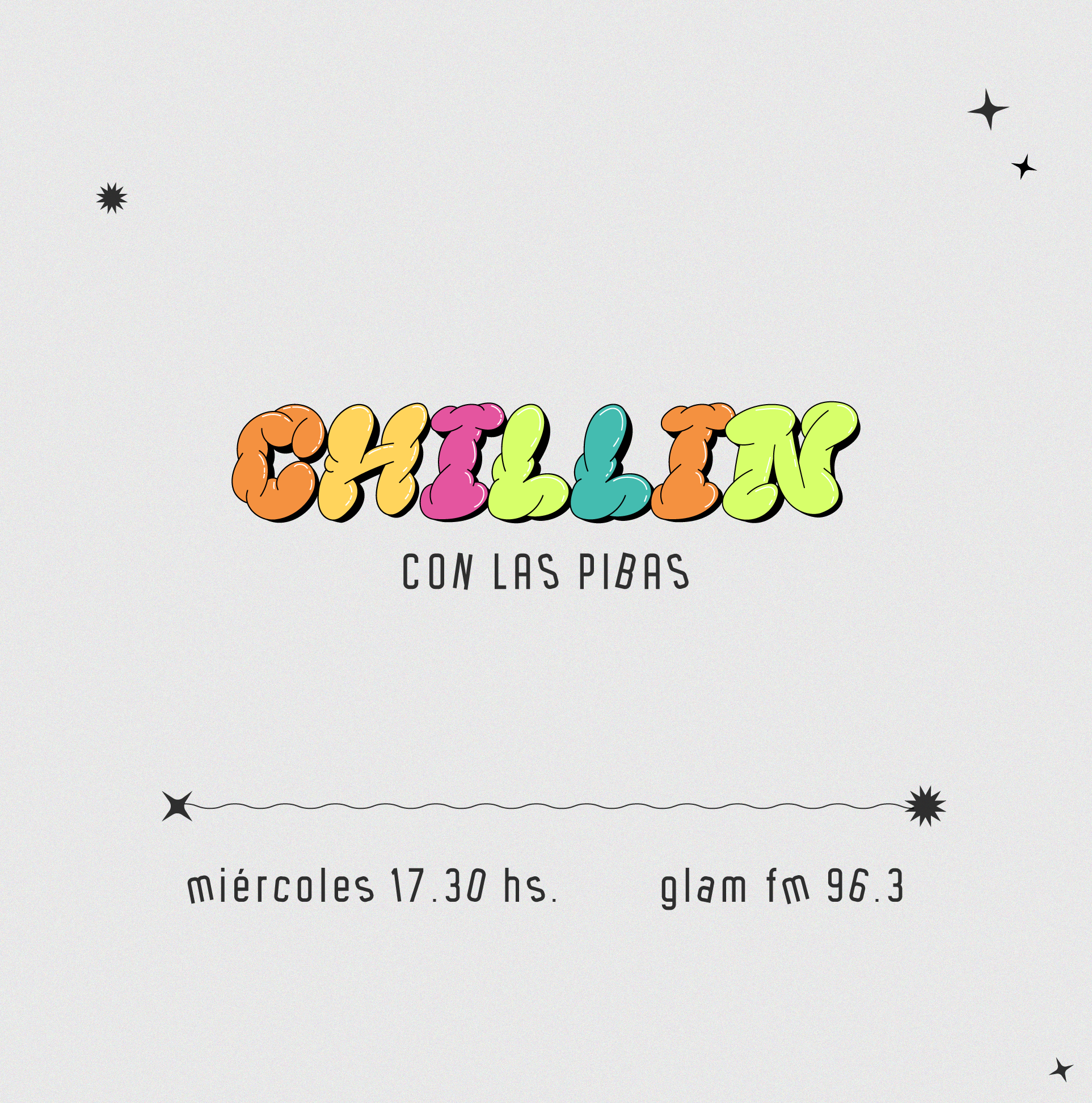 Flyer para redes sociales de Chillin con fondo claro