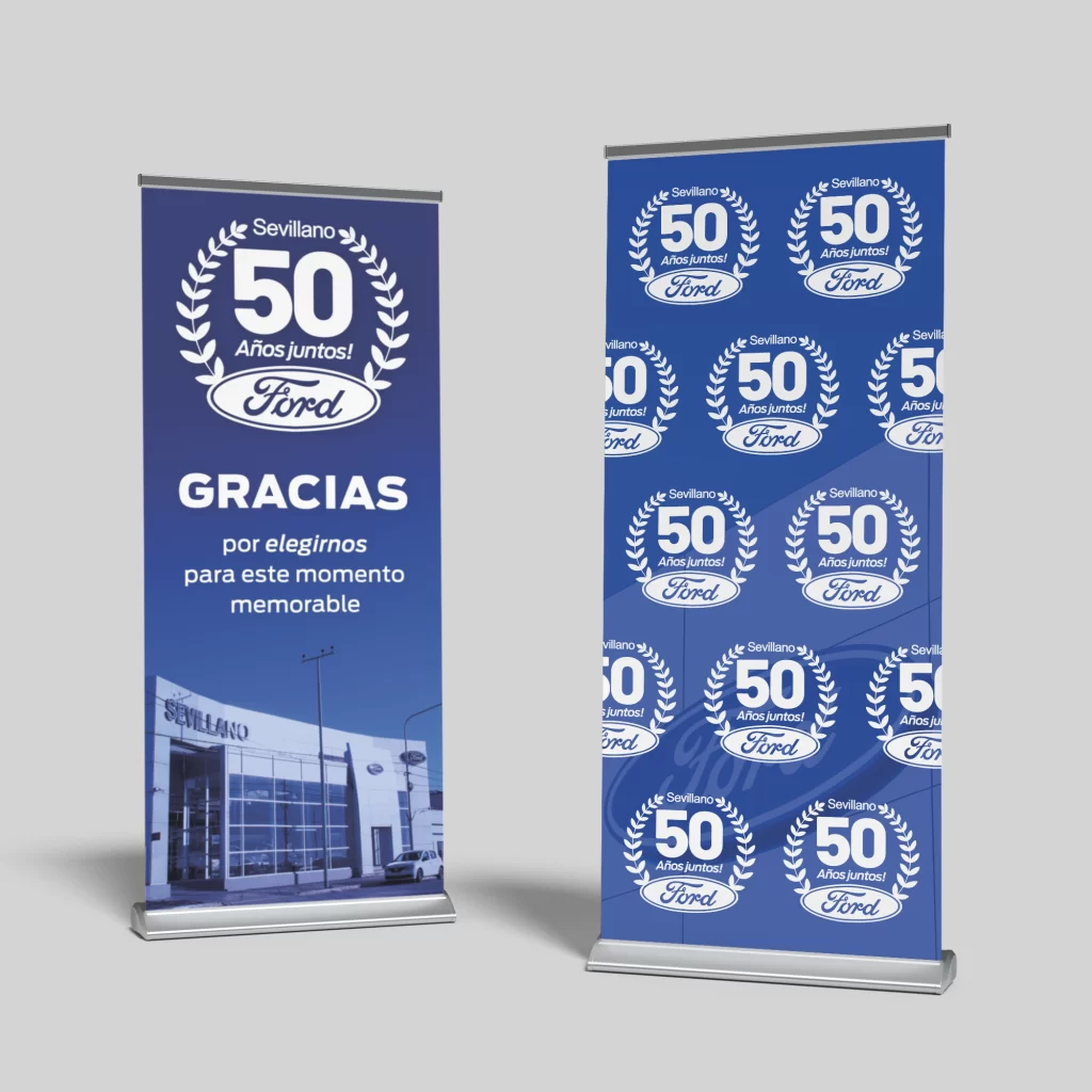 Mockup banners para Ford Sevillano de sus 50 años