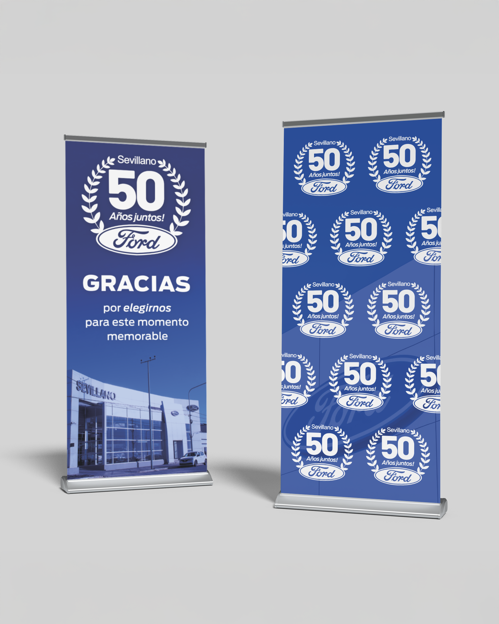Mockup banners para Ford Sevillano de sus 50 años