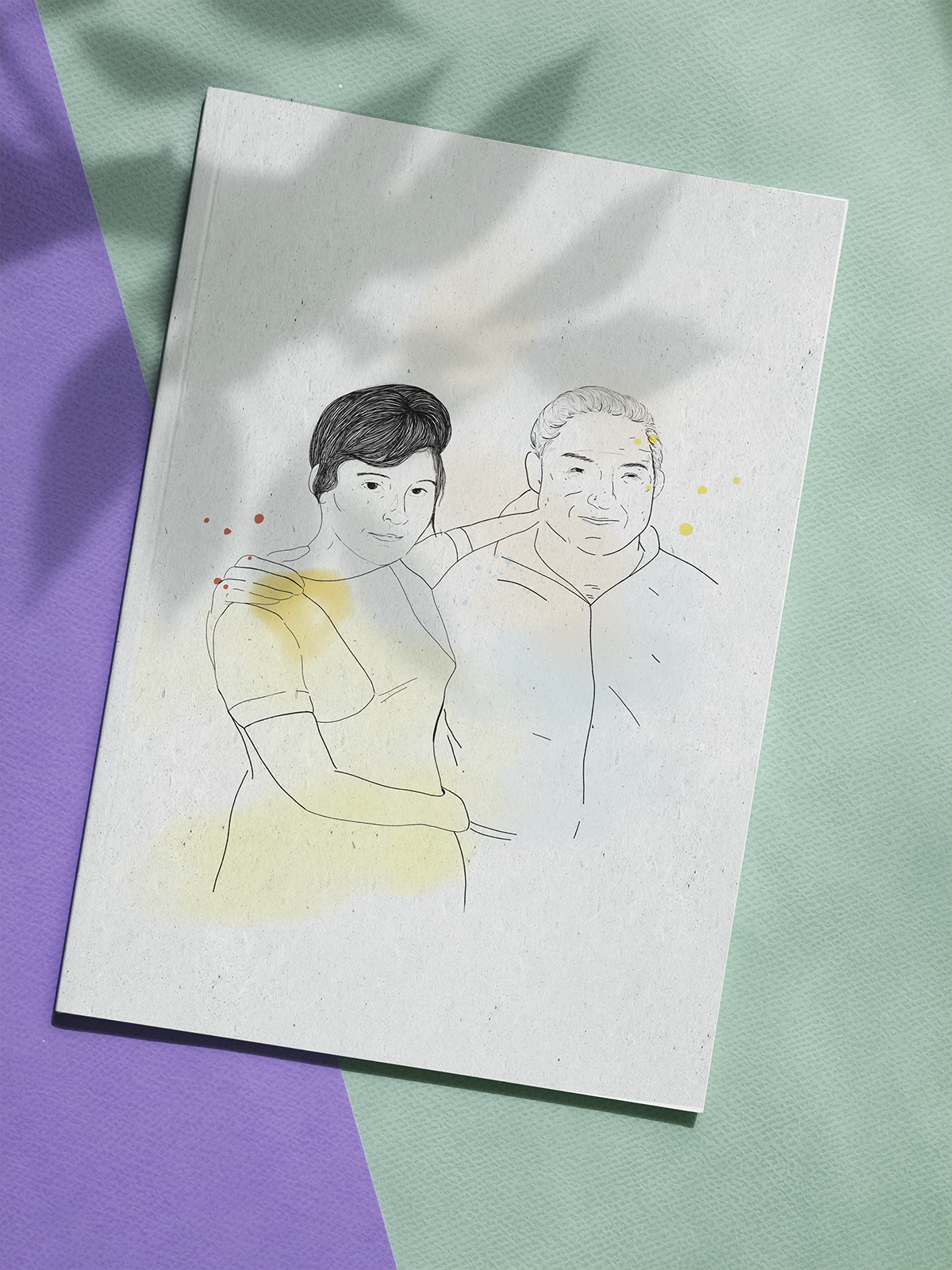 Retratos personalizados hechos a mano y digitalizados para impresión y formato digital.