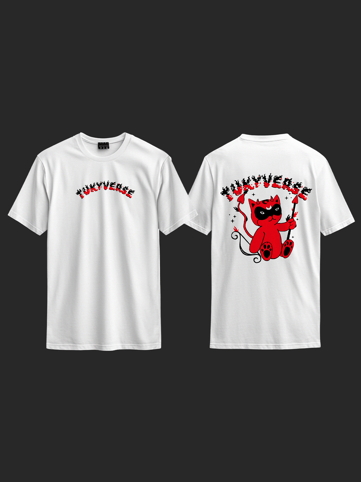 Mockup de remeras con Ilustraciones personalizadas hechas a mano para Tukyverse